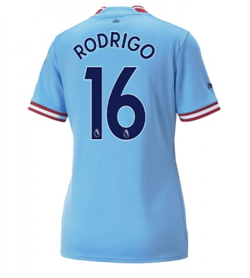 Manchester City Rodri Hernandez #16 Hjemmedrakt Kvinner 2022-23 Kortermet